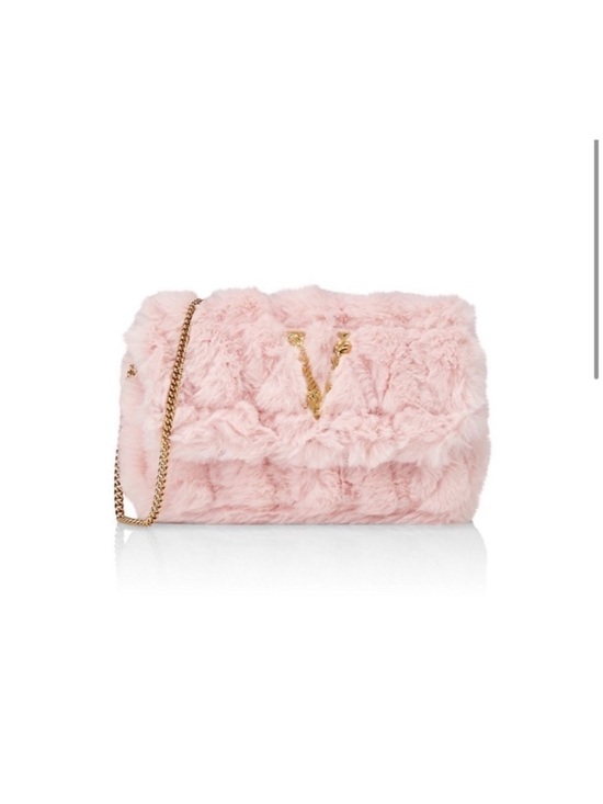 Versace Handbags - VERSACE FAUX FUR MINI BAG in PINK